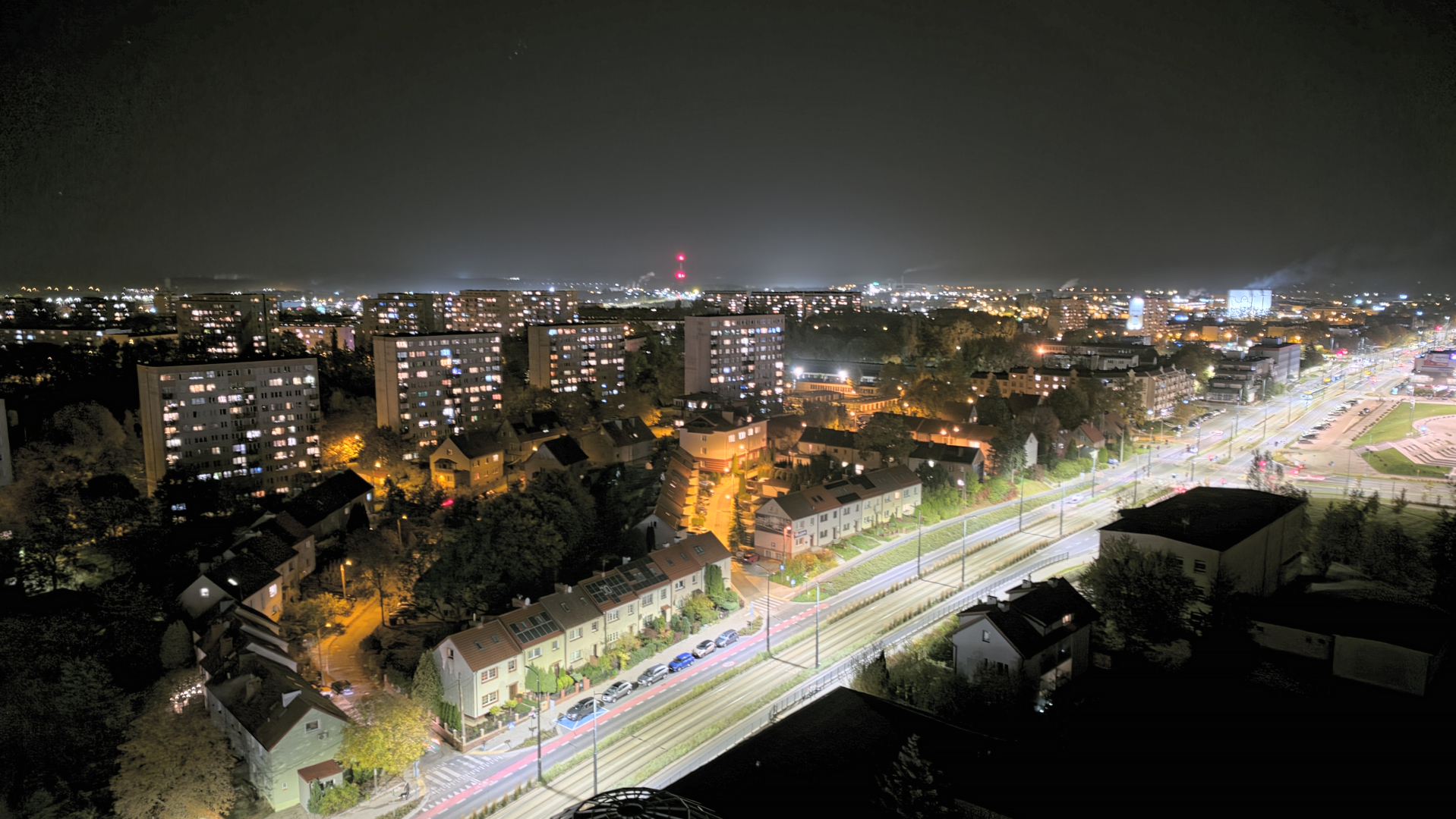 Nocny widok z okien Inwestycji Centaurus