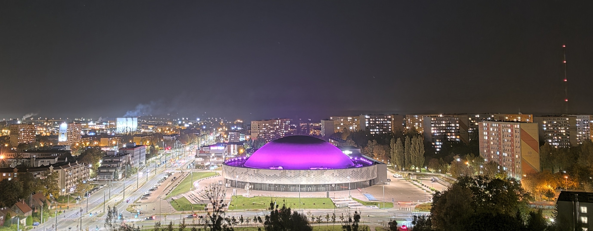Nocny widok z okien Inwestycji Centaurus